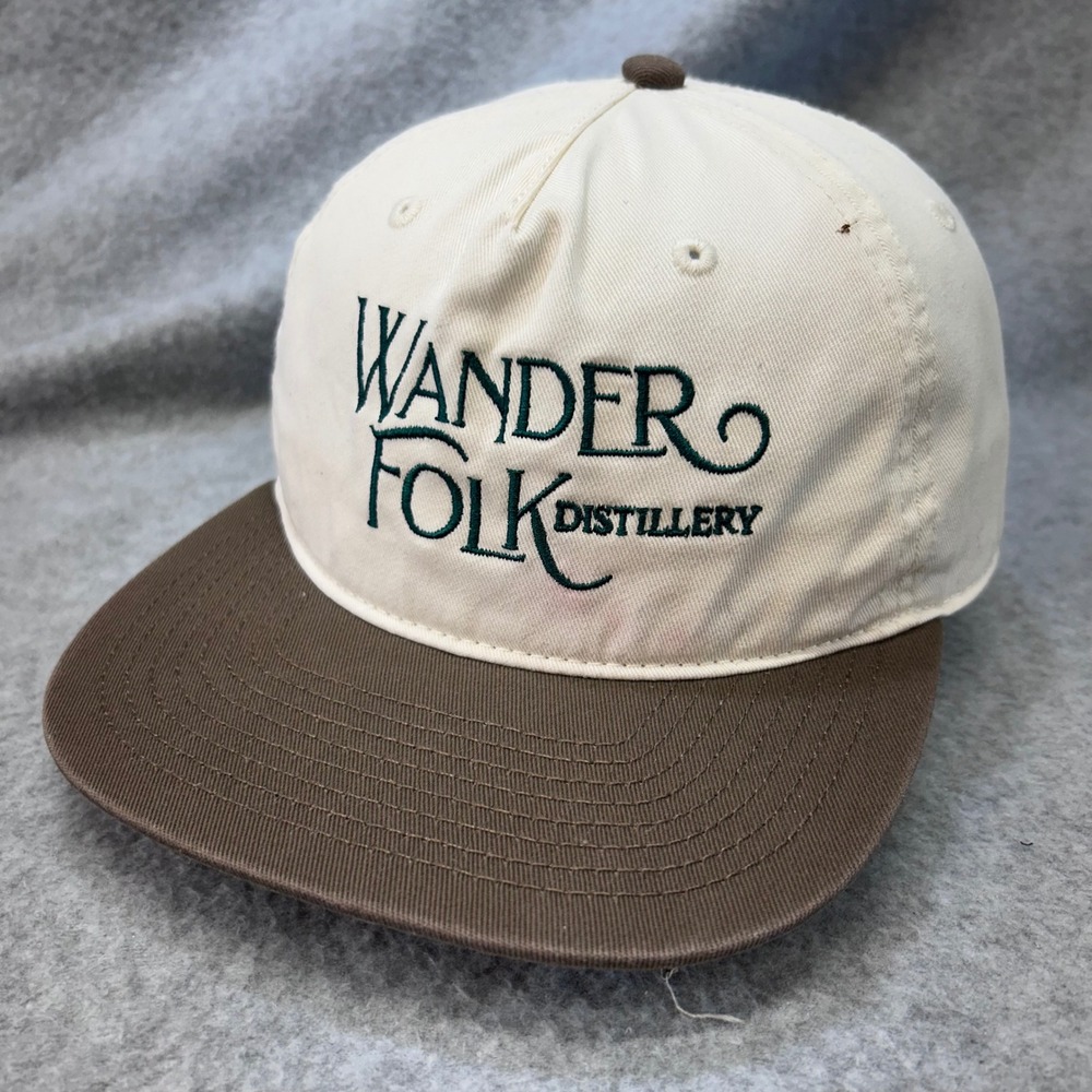 Wander Folk Distillery Unisex Cream Brown AS Colour Snapback Hat OSFM